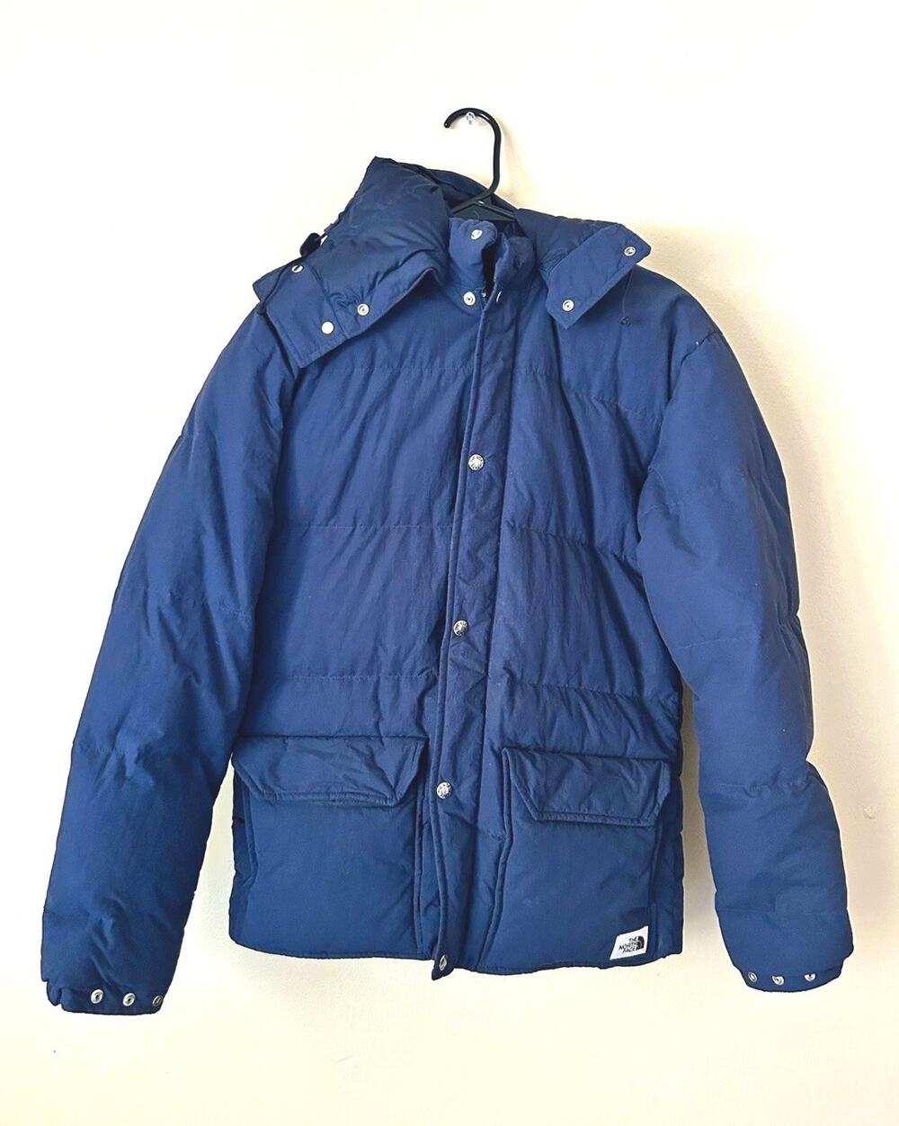 The North Face Men’s Blue Hooded 600 Down Puffer Jacket Full Zip Size S